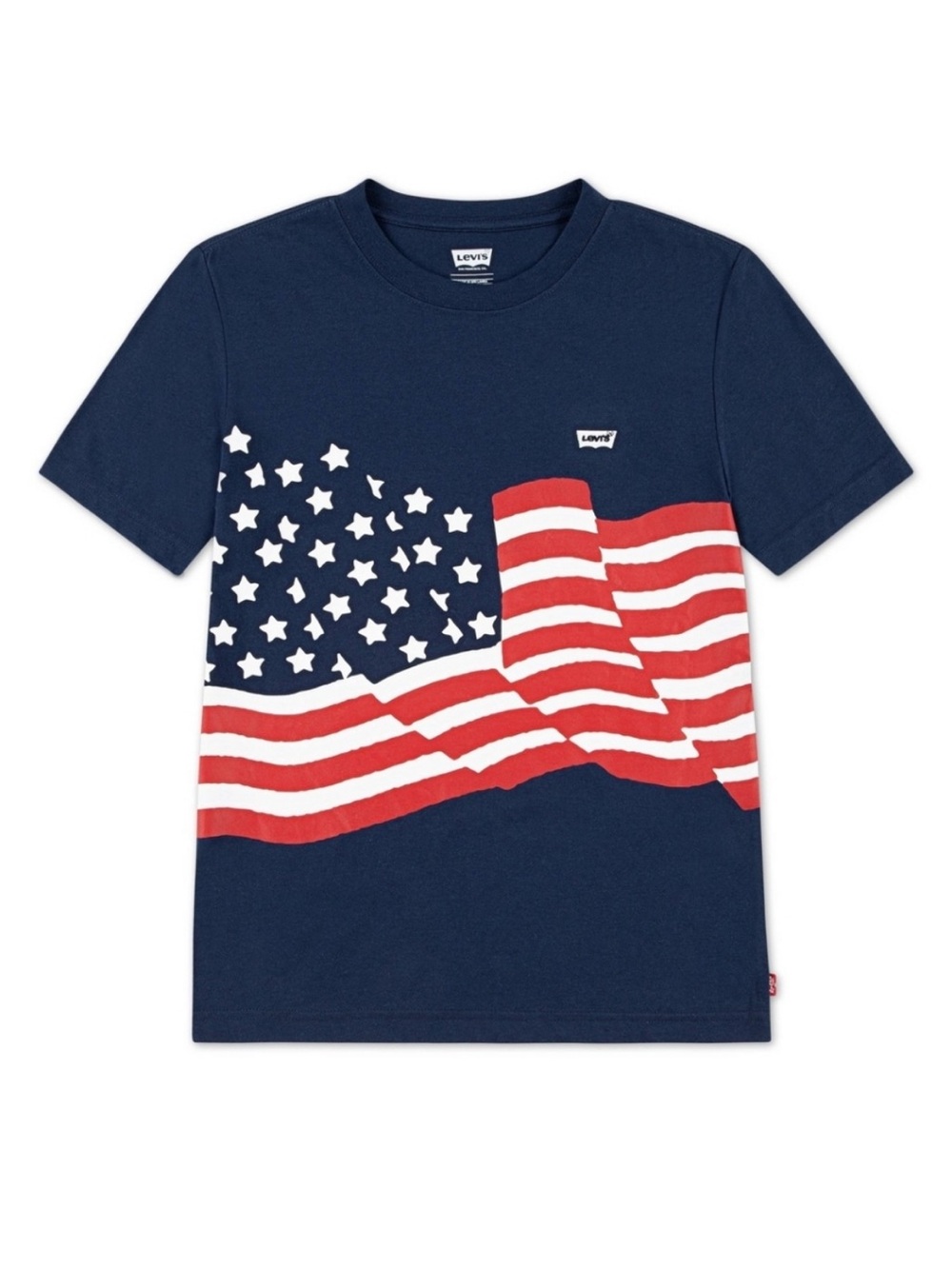 Levi’s Boys’ Short Sleeve American Flag Graphic T-Shirt Size M